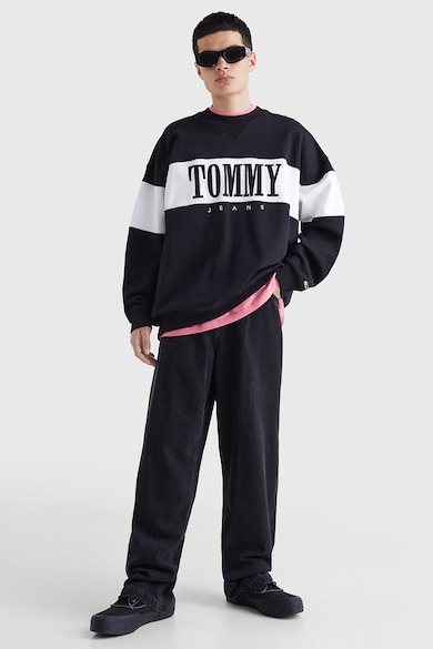 Tommy Jeans Organikuspamut pulóver nagy logóval férfi