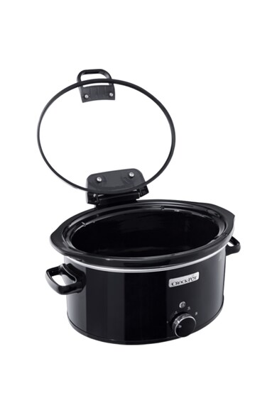 Crock-Pot Slow Cooker  , 5.7 L Manual, cu capac retractabil, 3 setari de gatit, Negru Femei