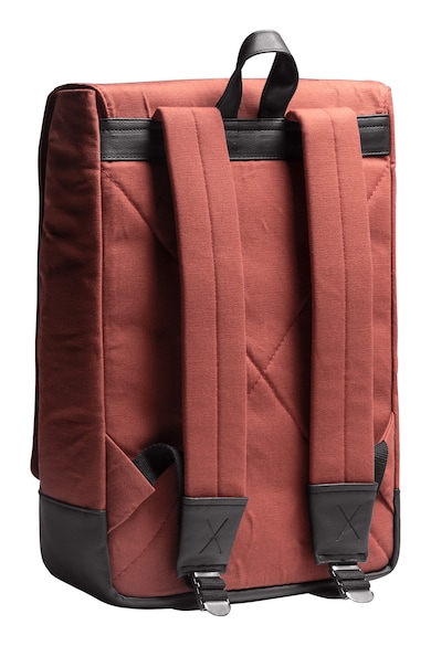 KAFT Uniszex vízlepergető hátizsák bőrrészletekkel férfi