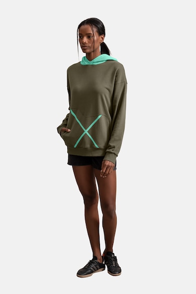 KAFT Uniszex colorblock dizájnos kapucnis pulóver női