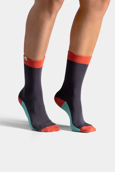 KAFT Uniszex colorblock dizájnos hosszú szárú zokni női