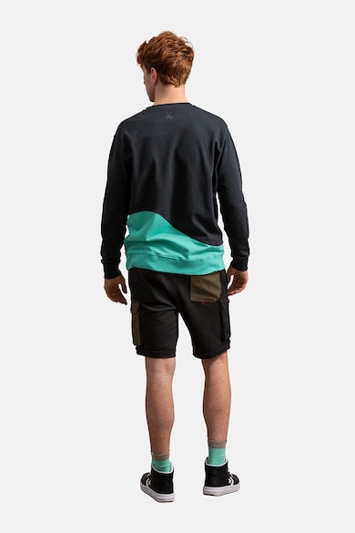KAFT Uniszex pulóver kontrasztos dizájnnal férfi