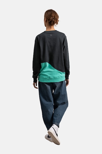 KAFT Uniszex pulóver kontrasztos dizájnnal férfi