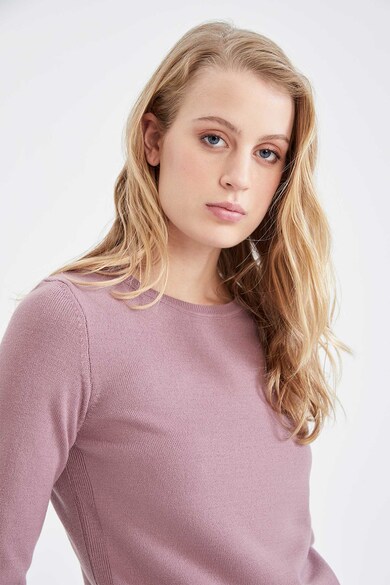 DeFacto Пуловер с овално деколте в цветен блок Жени