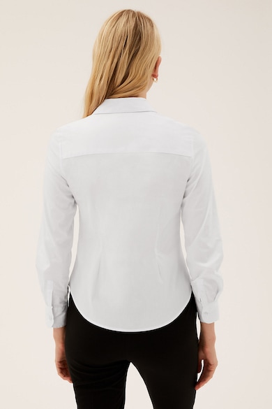Marks & Spencer Риза с памук и стандартна кройка Жени