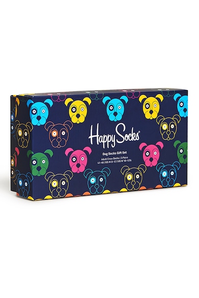 Happy Socks Kutyás mintájú zokni szett - 3 pár férfi