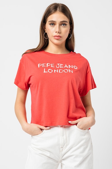 Pepe Jeans London Тениска с овално деколте и лого Жени