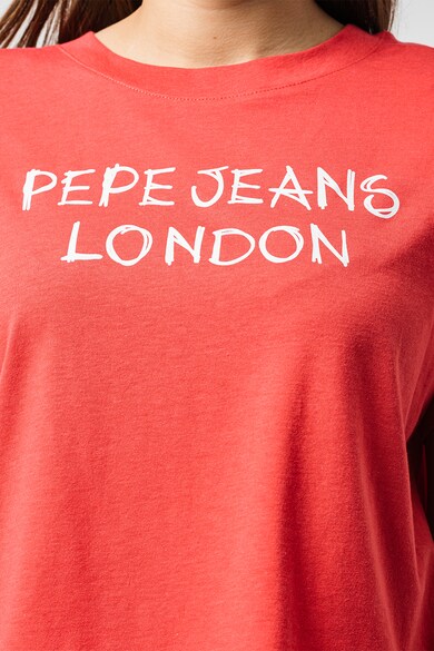 Pepe Jeans London Тениска с овално деколте и лого Жени