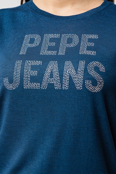 Pepe Jeans London Niko póló strasszköves rátétekkel női