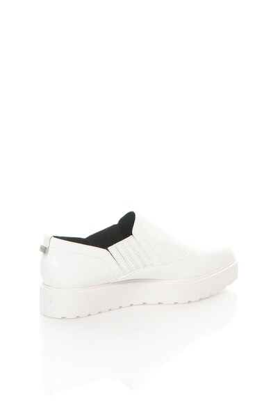 CALVIN KLEIN Pantofi flatform slip-on albi de piele Vikki Femei