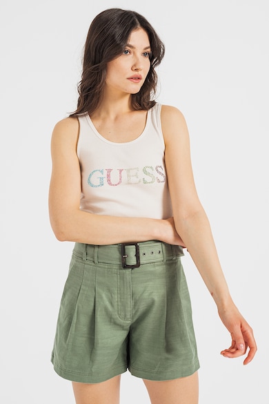 GUESS Top cu logo cu strasuri Femei