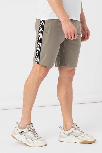 GUESS Pantaloni scurti cu benzi logo laterale, pentru fitness Barbati