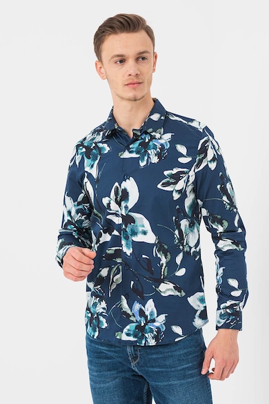 GUESS Флорална риза с памук Мъже