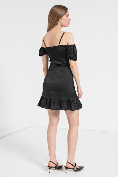 GUESS Rochie mini din satin cu decupaje pe umeri Femei