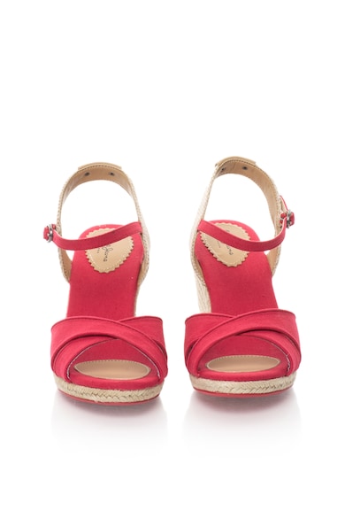 Pepe Jeans London Sandale wedge rosii Shark Basic Femei