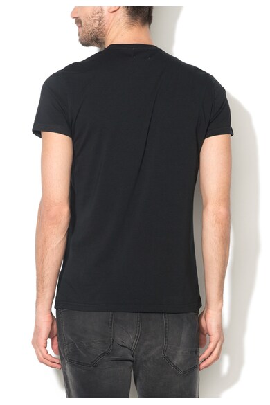 Pepe Jeans London Tricou slim fit negru cu imprimeu logo Original Barbati