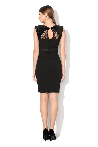 Rinascimento Rochie bodycon neagra cu dantela si paiete Femei