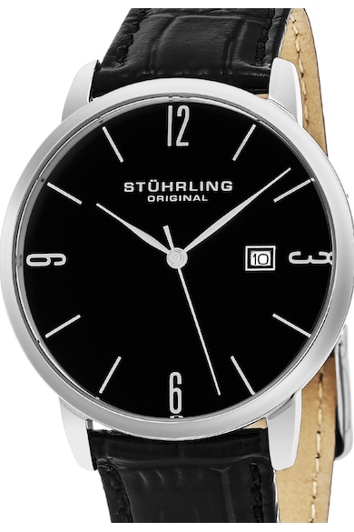 Stuhrling Ceas negru cu argintiu Ascot Barbati