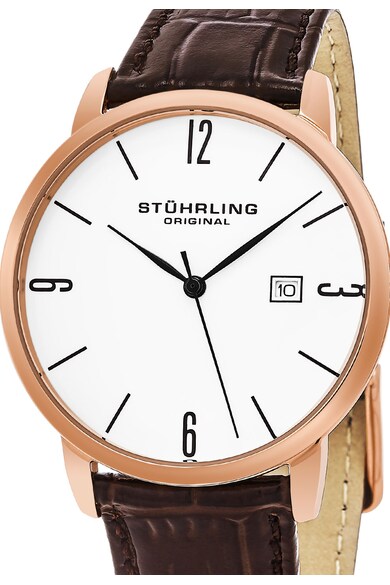 Stuhrling Ceas maro cu auriu Ascot Barbati