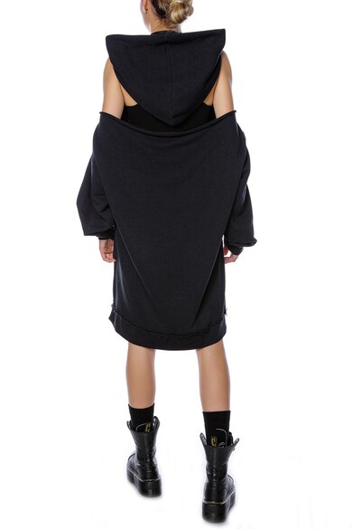 HAMZA Fragile bő fazonú kapucnis ruha kivágásokkal női