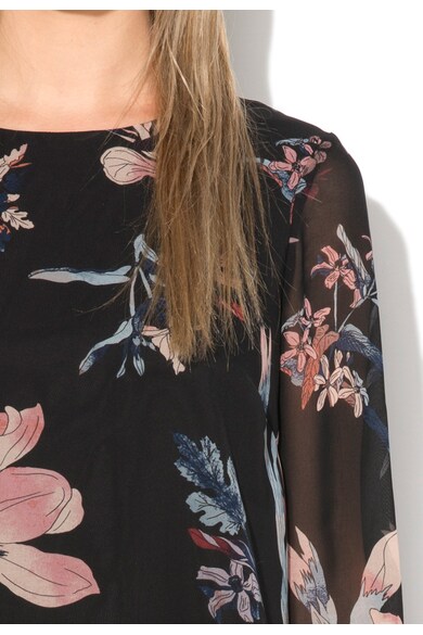 Vero Moda Rochie neagra din sifon cu imprimeu floral Boba Femei