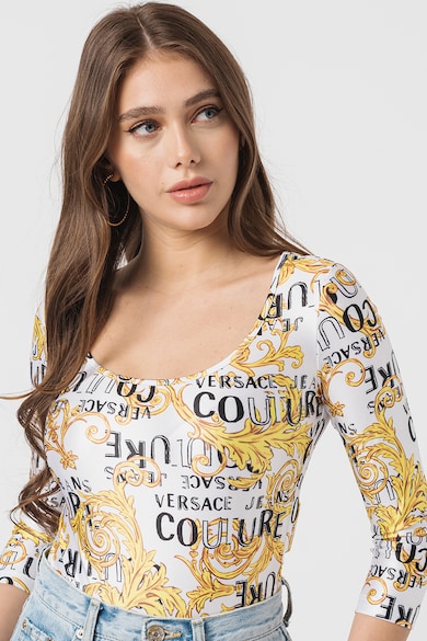 Versace Jeans Couture Body cu imprimeu si decolteu amplu Femei