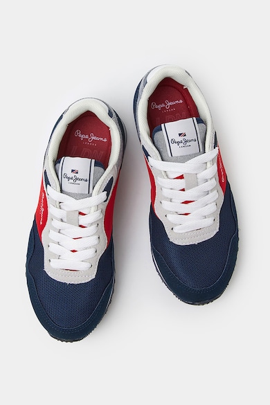 Pepe Jeans London Műbőr és nyersbőr hatású sneaker Fiú