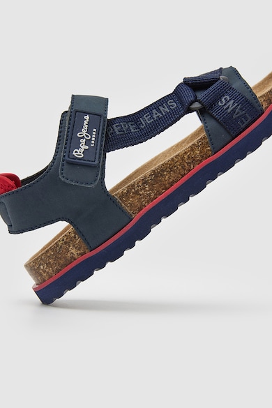 Pepe Jeans London Sandale de piele ecologica si material textil Baieti