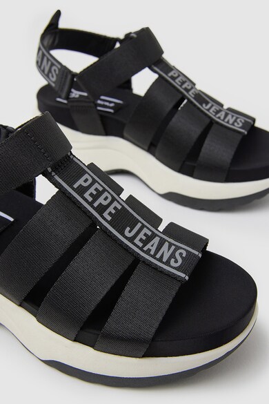 Pepe Jeans London Sandale demi-wedge cu velcro Femei