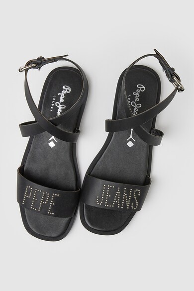 Pepe Jeans London Sandale de piele cu tinte Femei