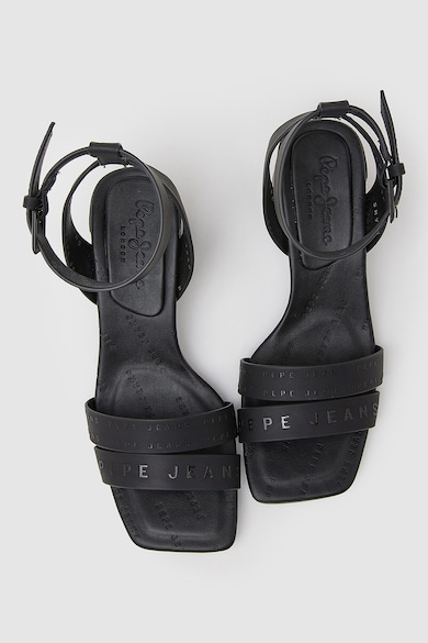 Pepe Jeans London Кожени сандали с висок ток Жени