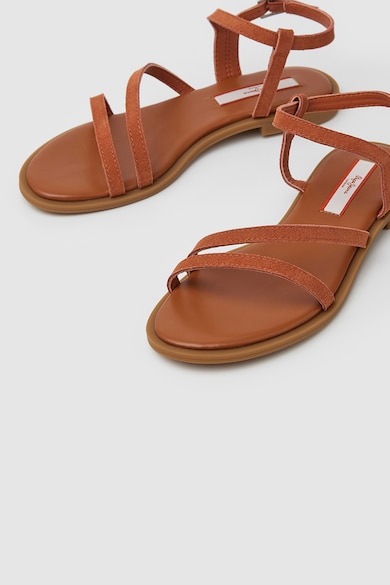 Pepe Jeans London Sandale de piele intoarsa, cu talpa plata Femei