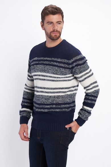 KVL by KENVELO Раиран пуловер с вълна Мъже