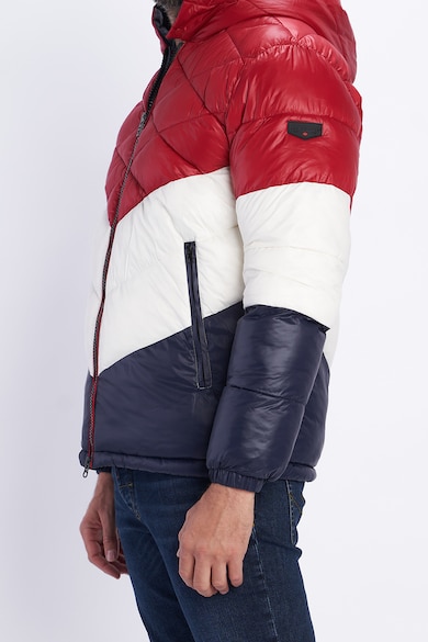 Lee Cooper Олекотено късо зимно яке с дизайн с цветен блок Мъже