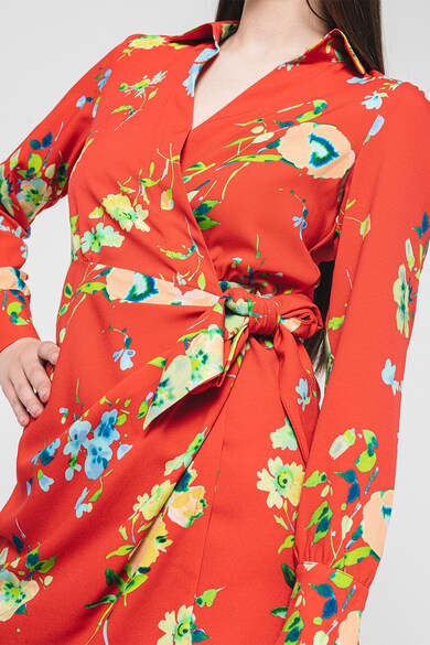 Max&Co V-nyakú virágmintás átlapolt ruha női