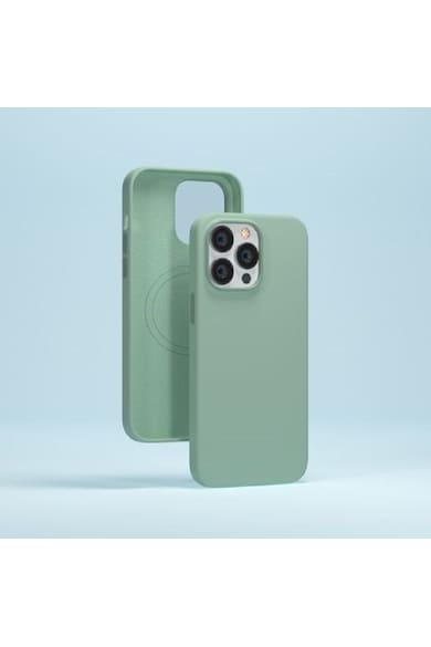 Devia Husa de protectie  Nature Series Silicone Magnetic pentru iPhone 14, Light Green Femei