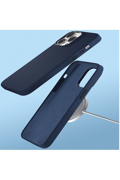 Devia Husa de protectie  Nature Series Silicone Magnetic pentru iPhone 14 Pro Max, Navy Blue Femei