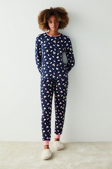 Penti Bluza de pijama cu imprimeu grafic Femei