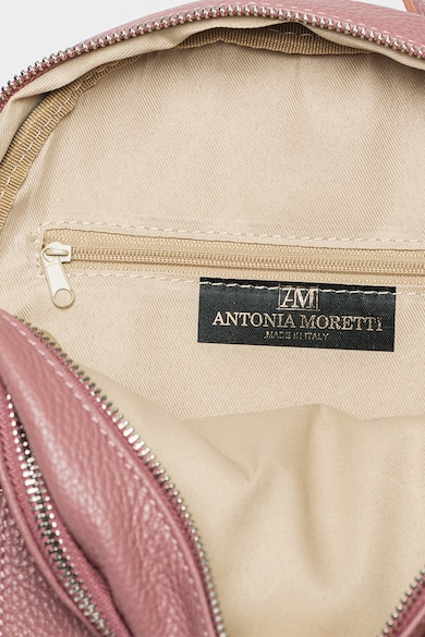 Antonia Moretti Bőr hátizsák logórátéttel női