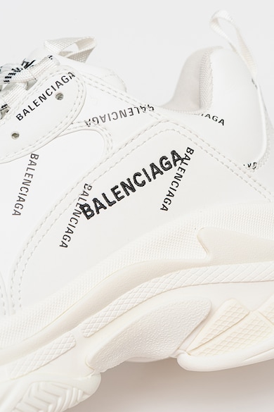 Balenciaga Pantofi sport de piele ecologica cu imprimeu Triple S Barbati