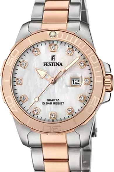 Festina Часовник от неръждаема стомана с двуцветен дизайн Жени