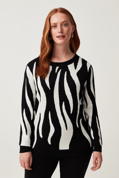 OVS Фино плетен пуловер със зеброва шарка Жени
