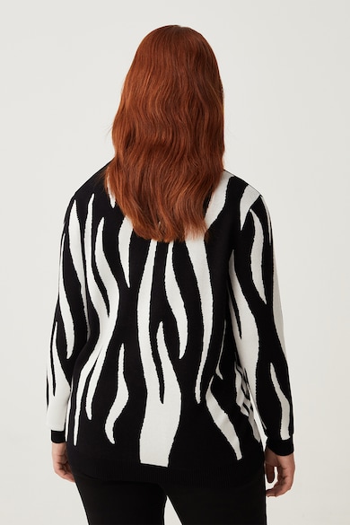 OVS Pulover tricotat fin cu model zebra Femei