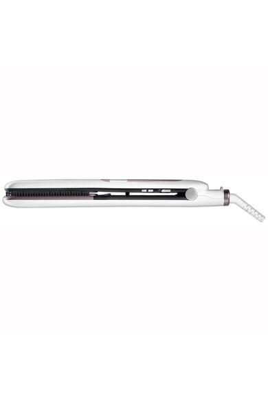 Rowenta Placa de indreptat parul   Brush&Straight Premium Care, LCD, 130 - 200 °C, placi mobile, ionizare, Cashmere Keratin, Alb/Mov Femei