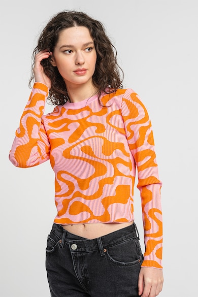 Only Къс пуловер с абстрактна шарка Ina Жени