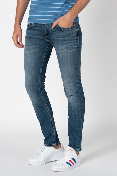 Pepe Jeans London Hatch mosott hatású slim fit farmernadrág férfi