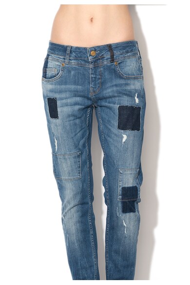 Pepe Jeans London Jeansi conici albastri cu aplicatii Marie Femei