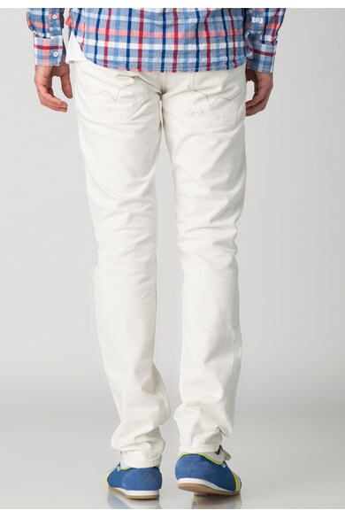 Pepe Jeans London Jeansi conici albi cu aspect deteriorat Barrow Barbati