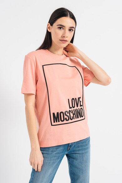 Love Moschino Pamutpóló nagy logóval női