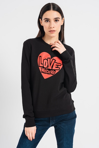 Love Moschino Суитшърт с лого и модал Жени